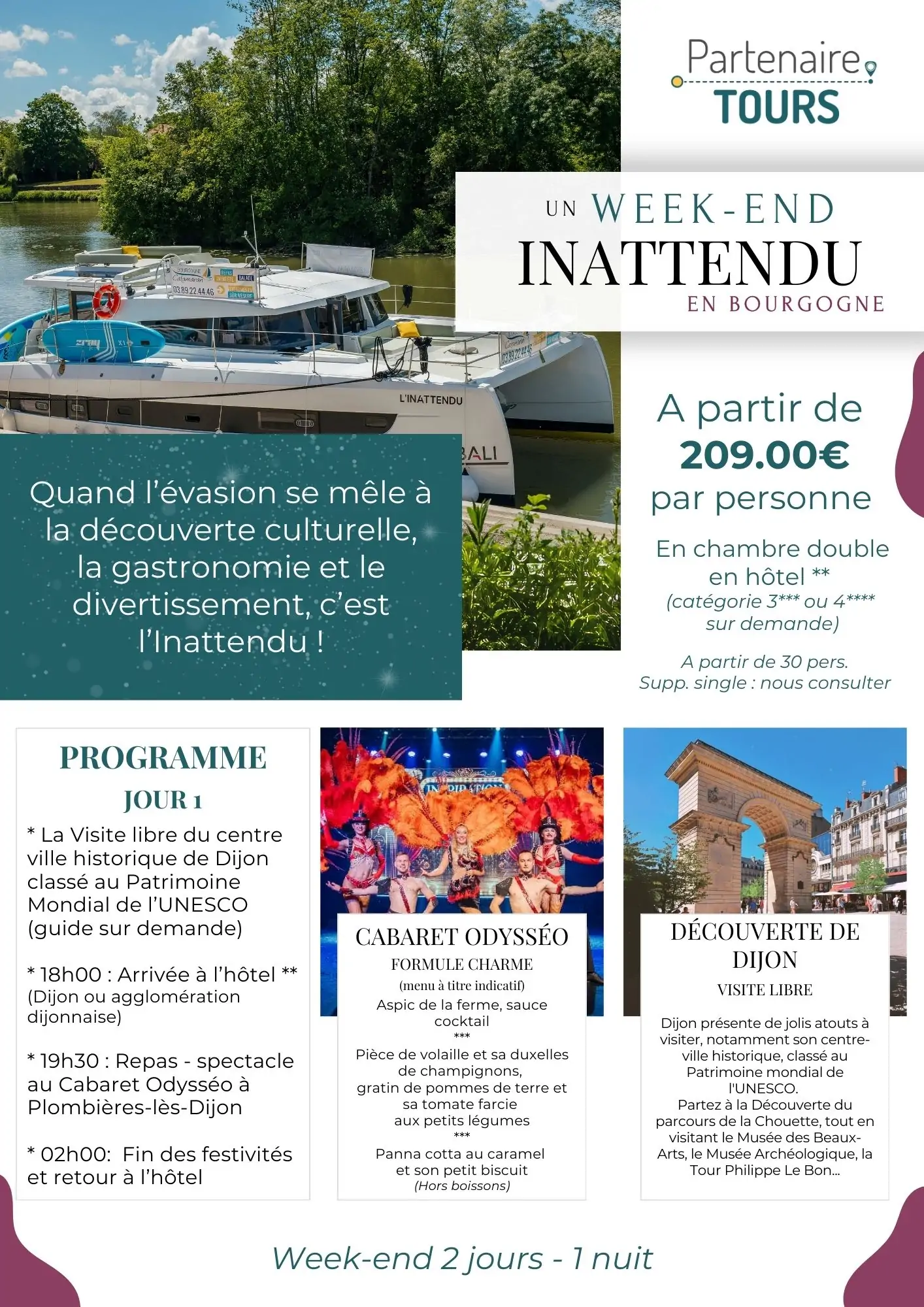 week end inattendu 2025 ptours
