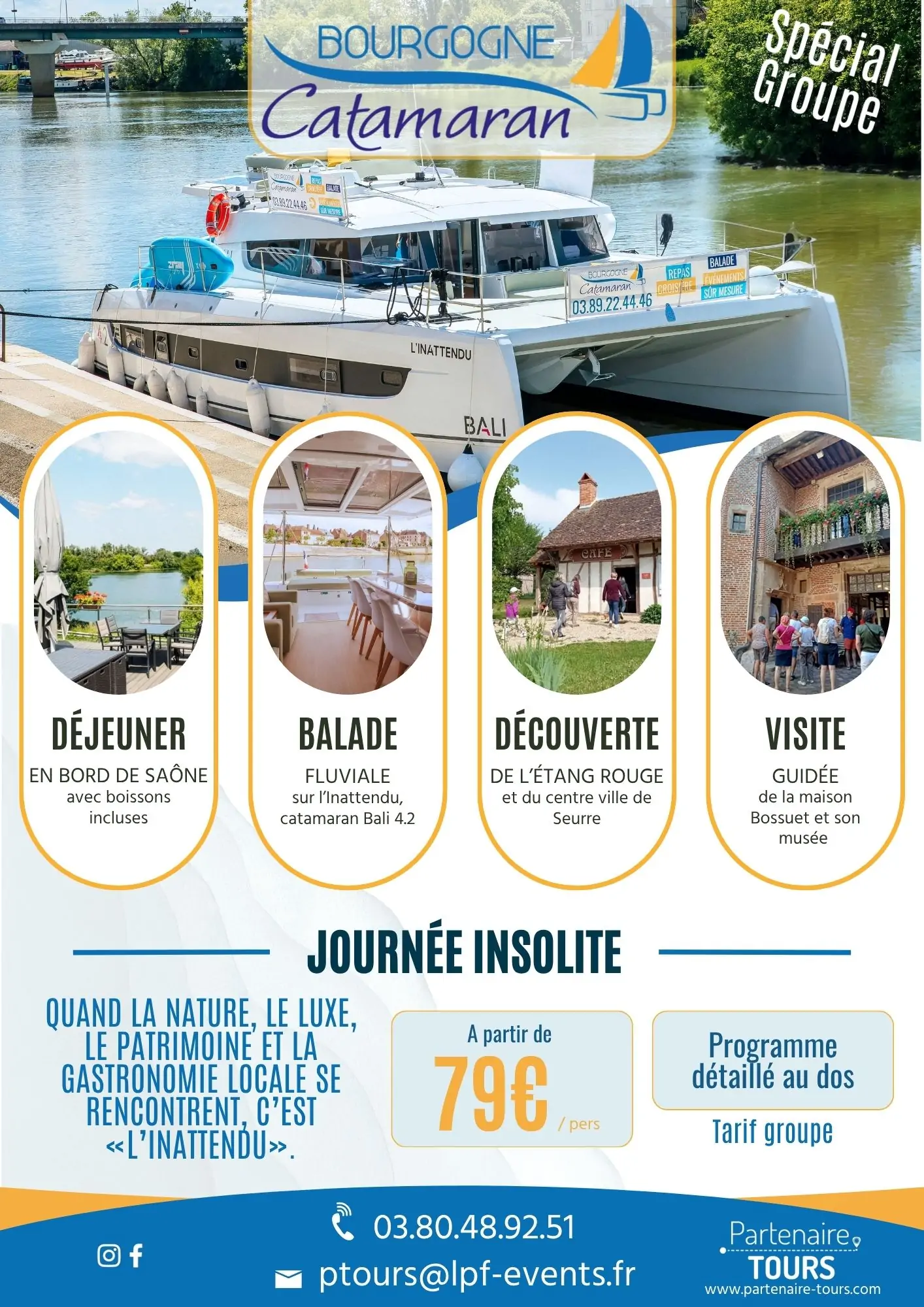 bourgogne catamaran journée insolite 2025 groupes